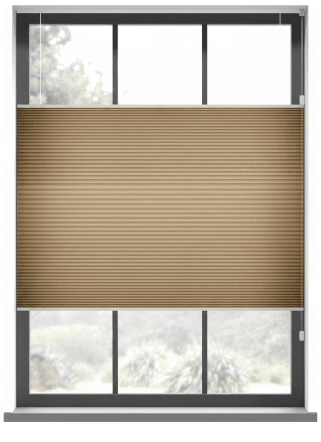 Plissé met koord - Baseline beige honingraatstof