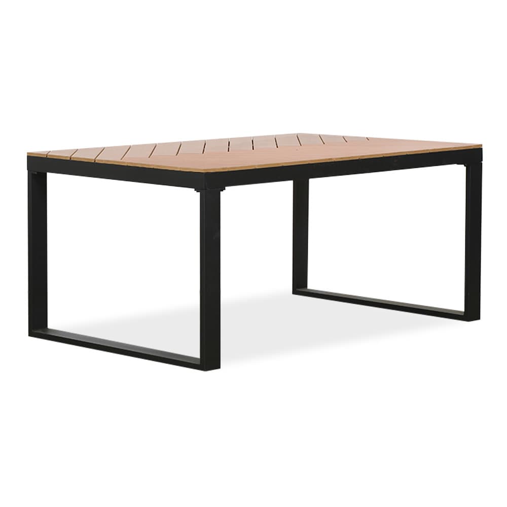 Kampa dining tuintafel - visgraatblad 4 personen | polywood + aluminium | Natural Wood | 160cm