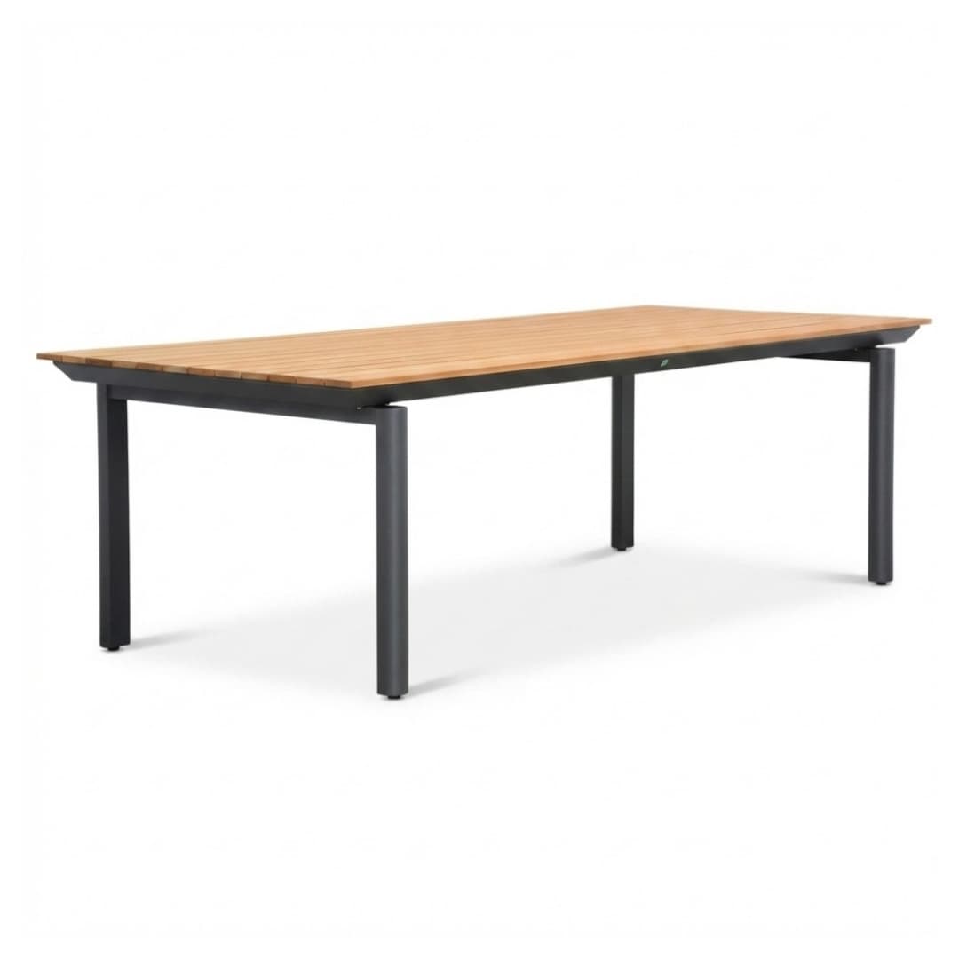 Montana dining tuintafel 6 personen | aluminium + teak | Natural Teak | 240x100cm